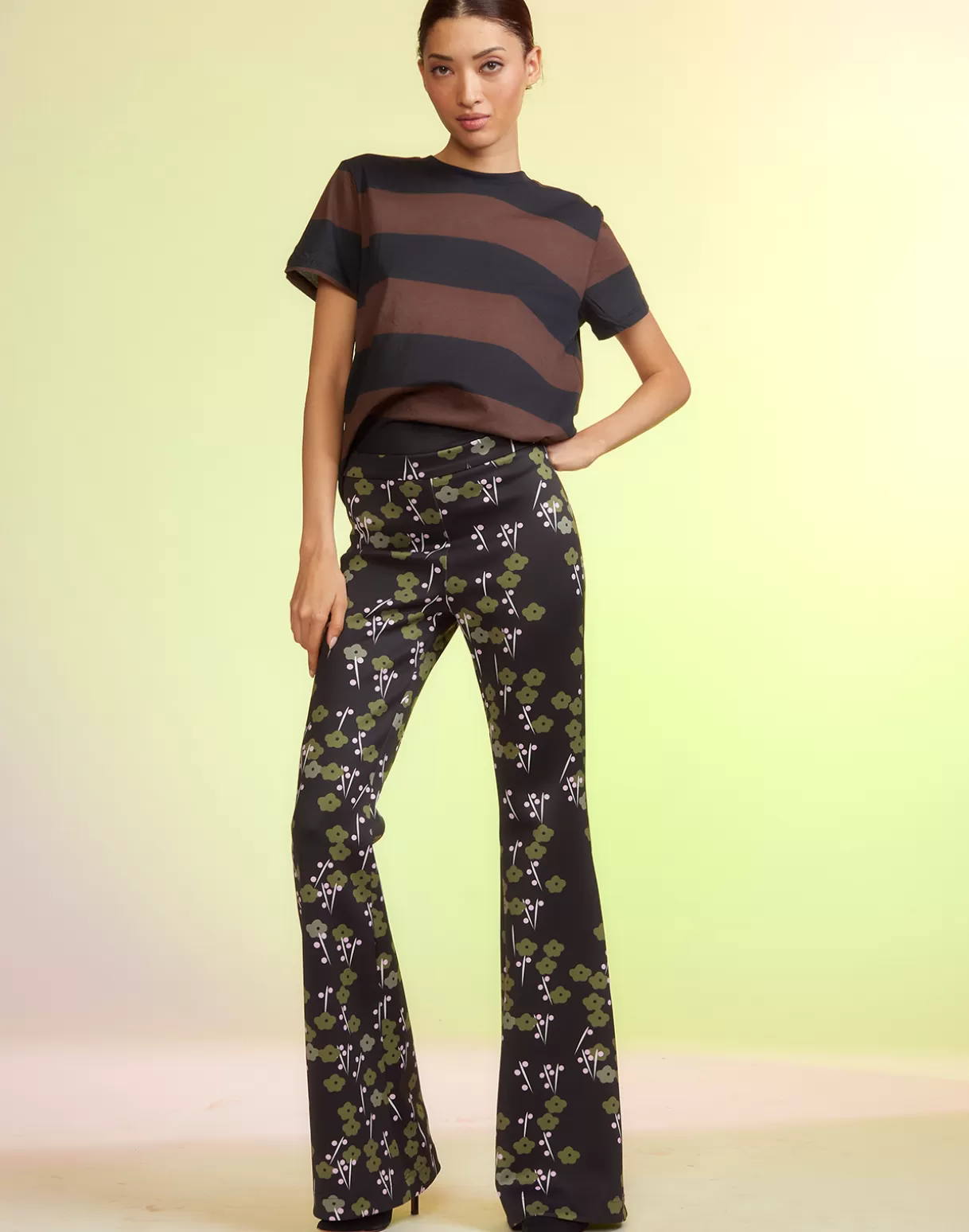 Store Bonded Fit and Flare Pants BOTTOMS