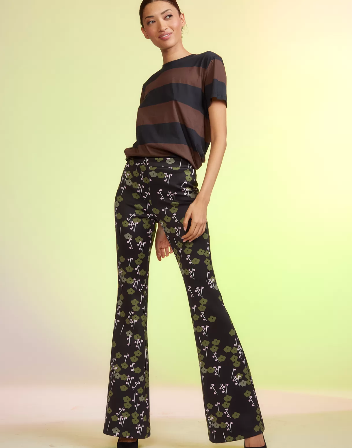 Store Bonded Fit and Flare Pants BOTTOMS