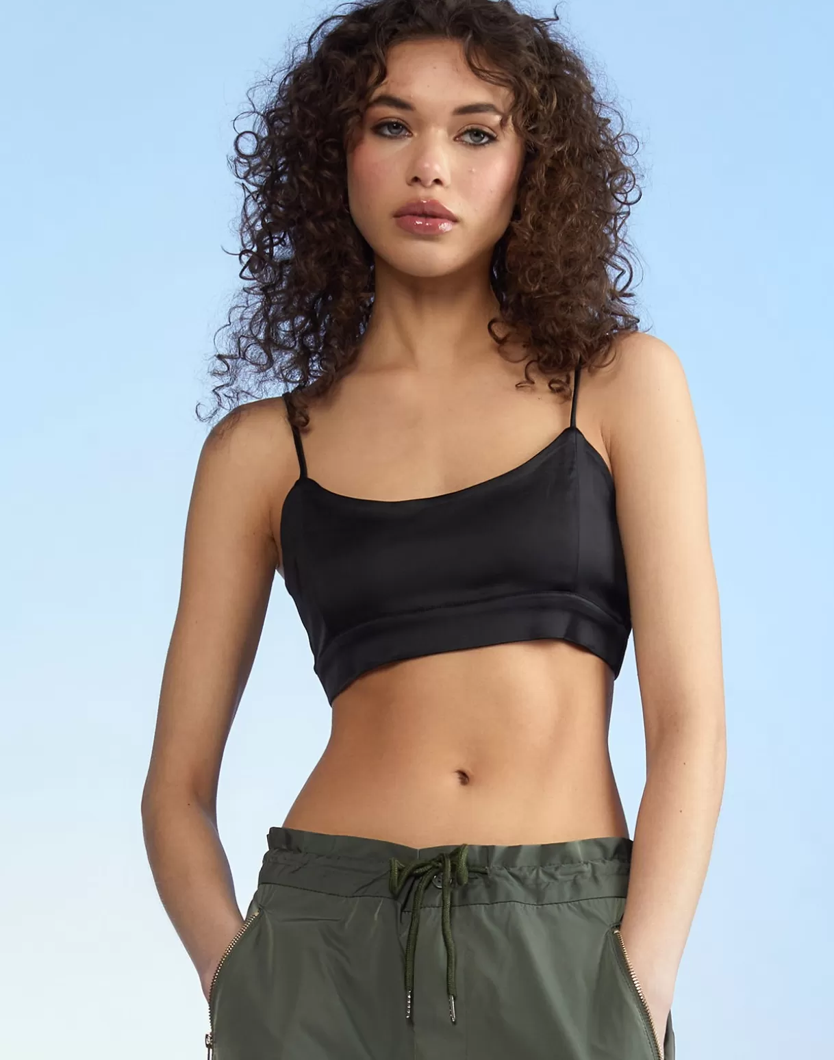 Cheap Casey Satin Bralette TOPS