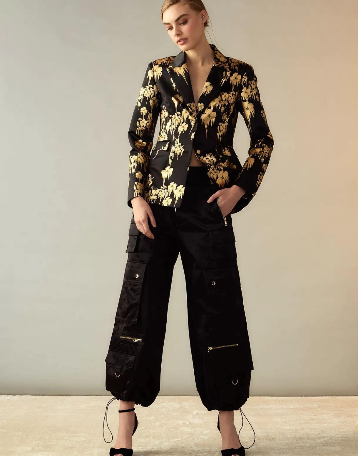 Sale Dripping in Gold Fitted Blazer TOPS | JACKETS & COATS