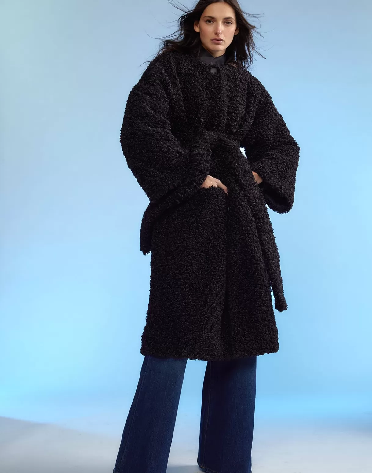 Fashion Faux Fur Long Coat JACKETS & COATS