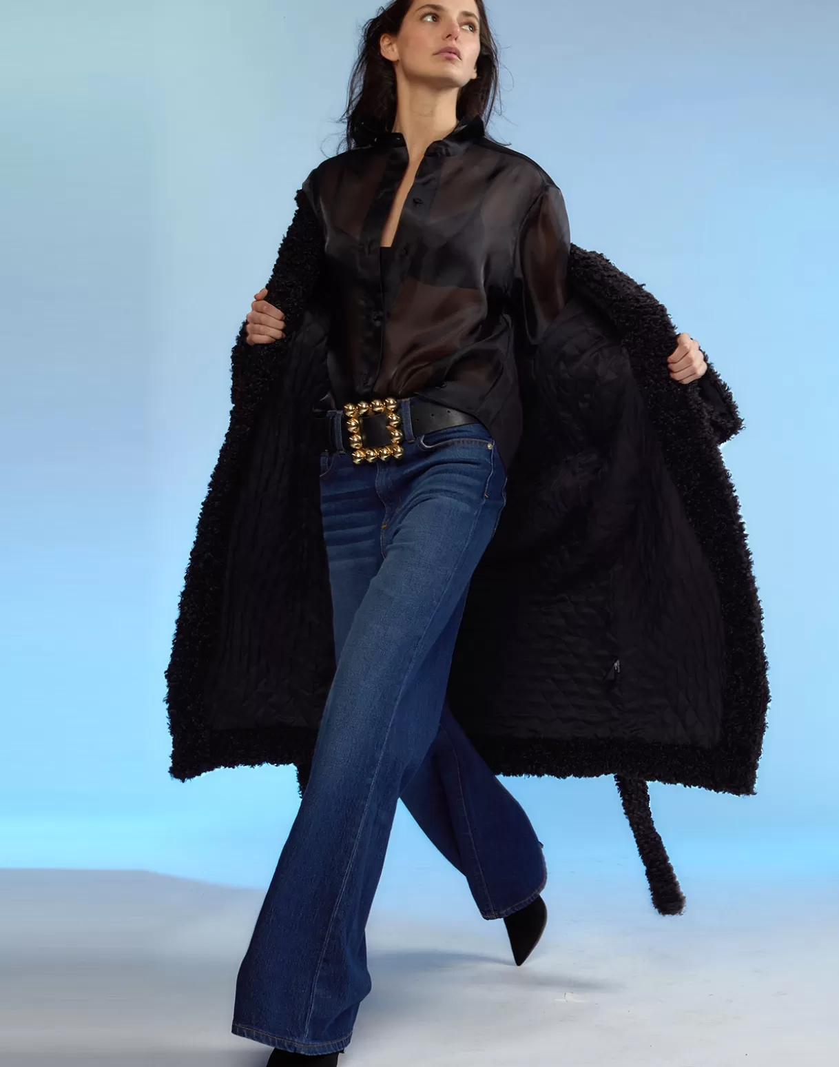 Fashion Faux Fur Long Coat JACKETS & COATS