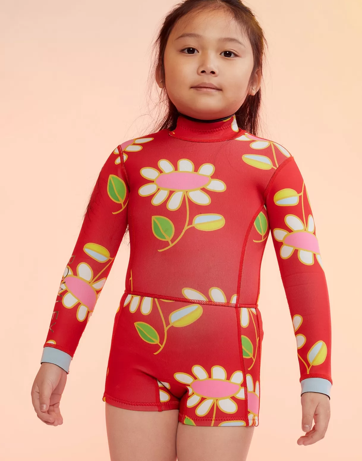 Cheap Kids Floral Wetsuit SURF & SWIM