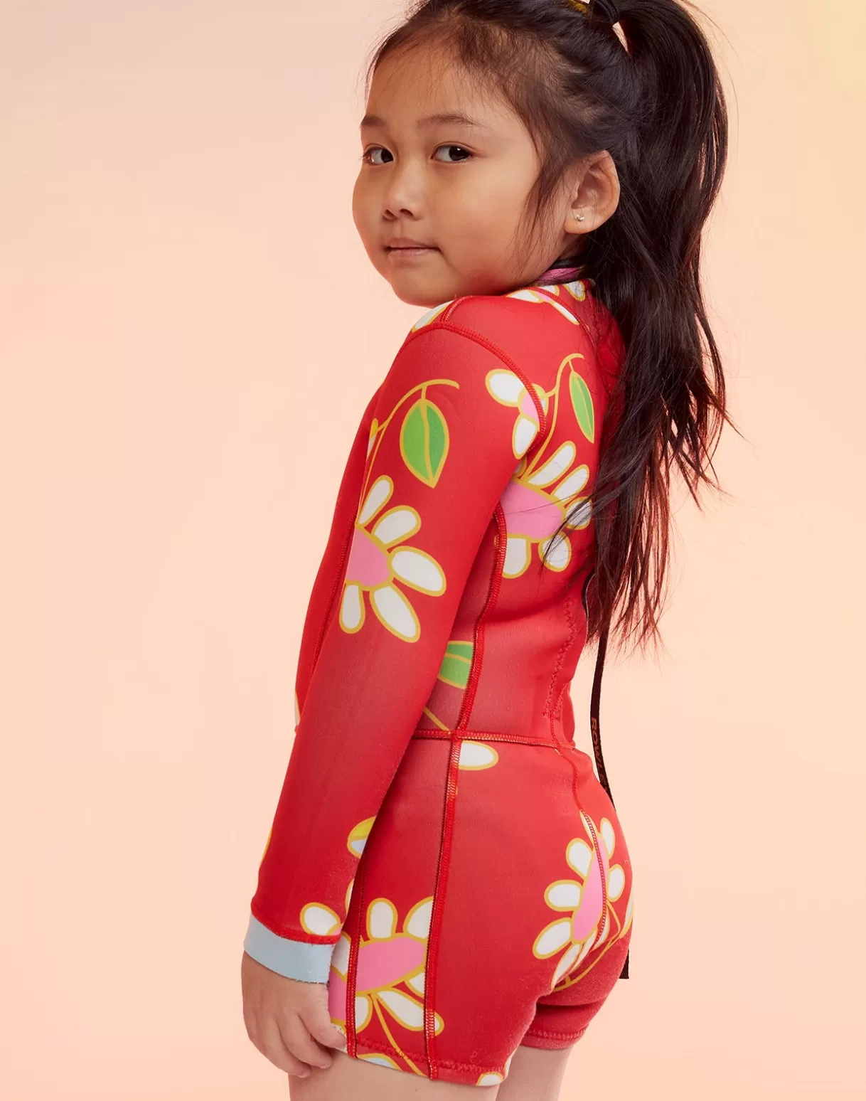 Cheap Kids Floral Wetsuit SURF & SWIM