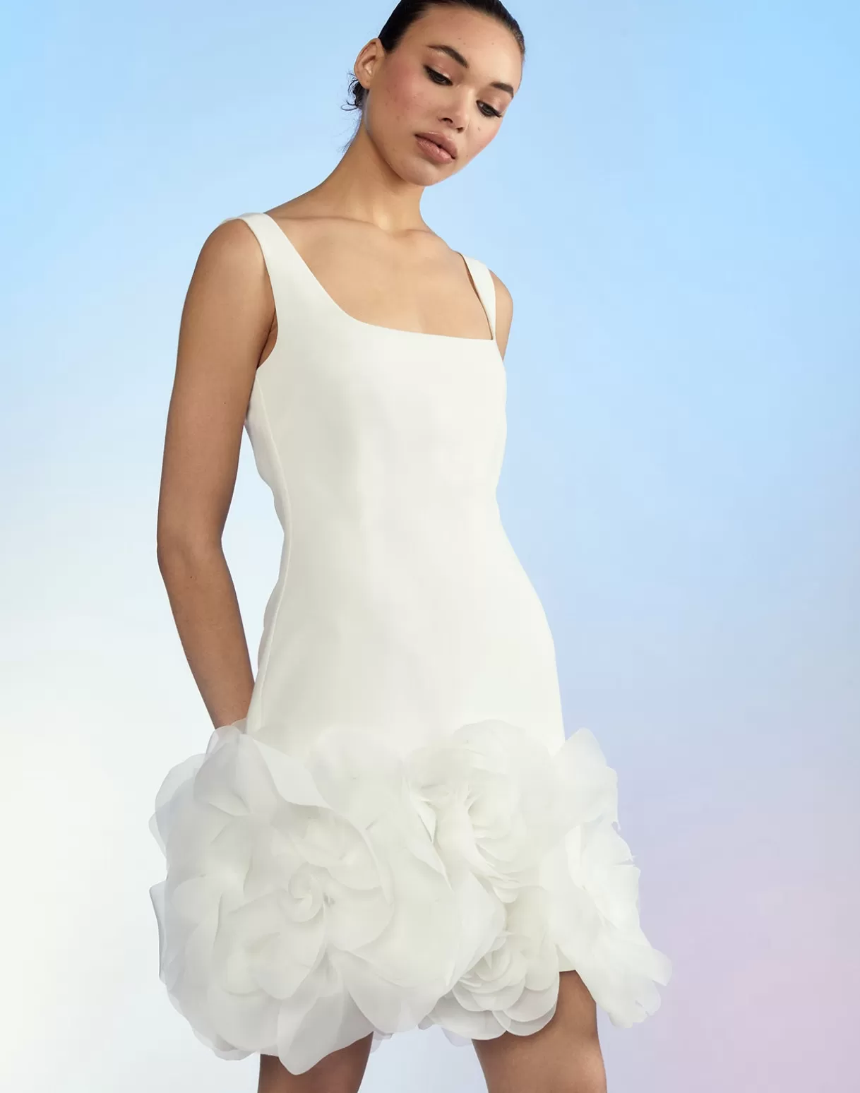 Flash Sale Kourtney Organza Flower Hem Dress DRESSES