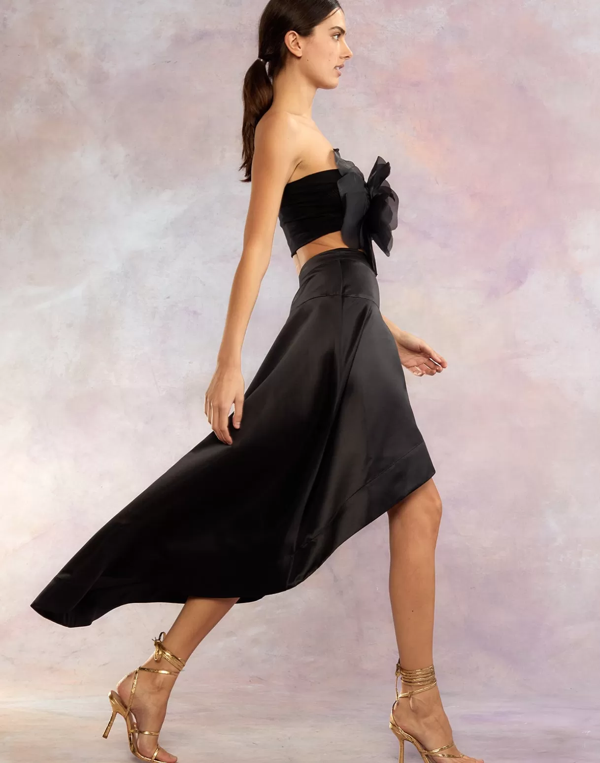 Fashion Livia Satin Skirt BOTTOMS