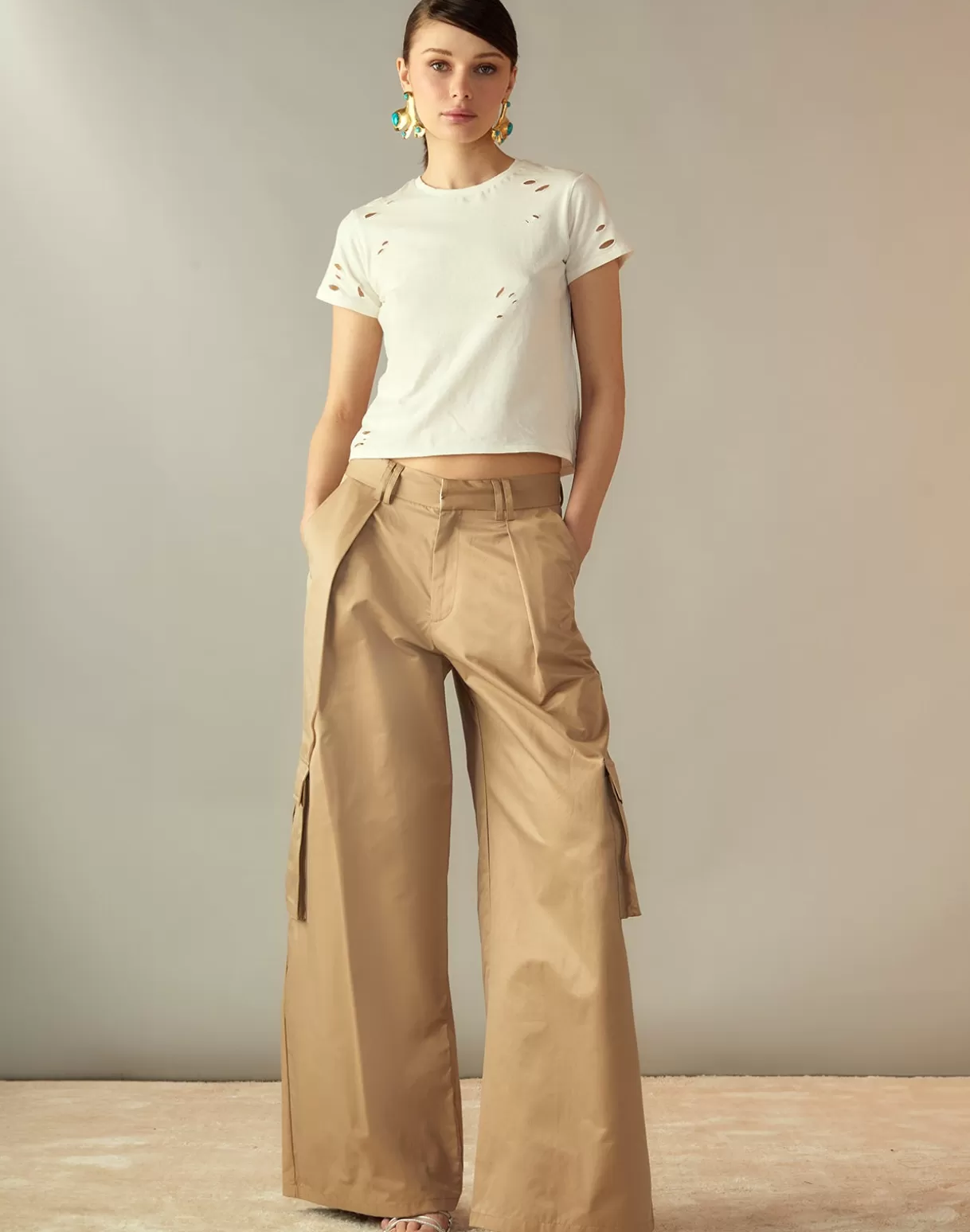 Discount Marbella Cotton Cargo Pant BOTTOMS