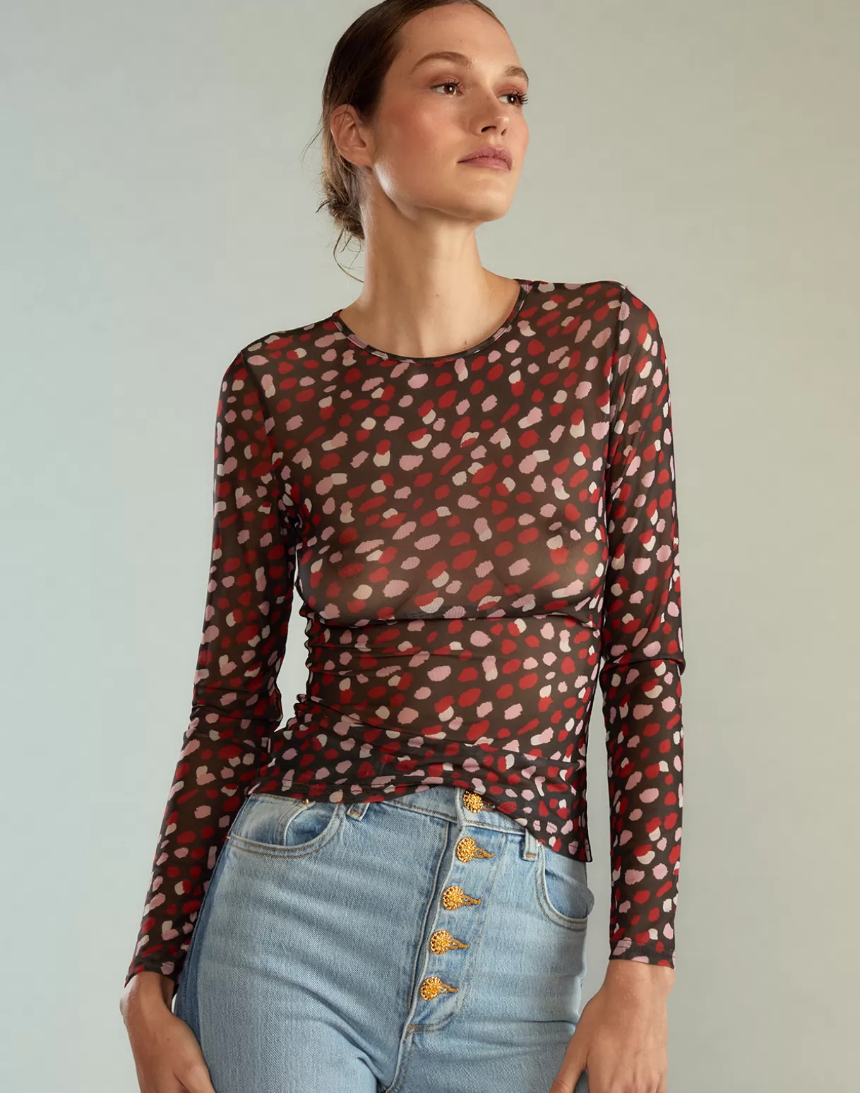 Cheap Modern Mesh Top TOPS