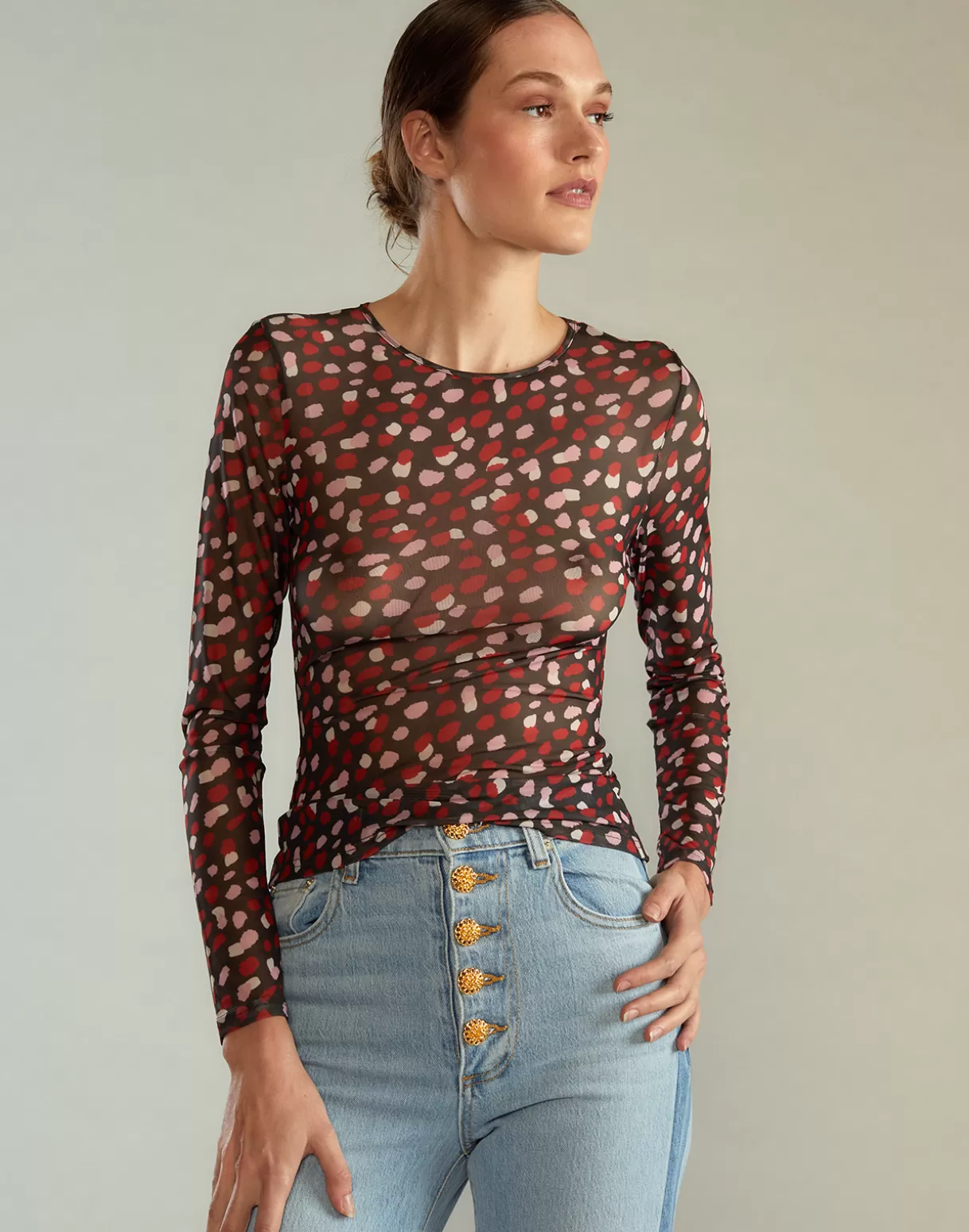 Cheap Modern Mesh Top TOPS