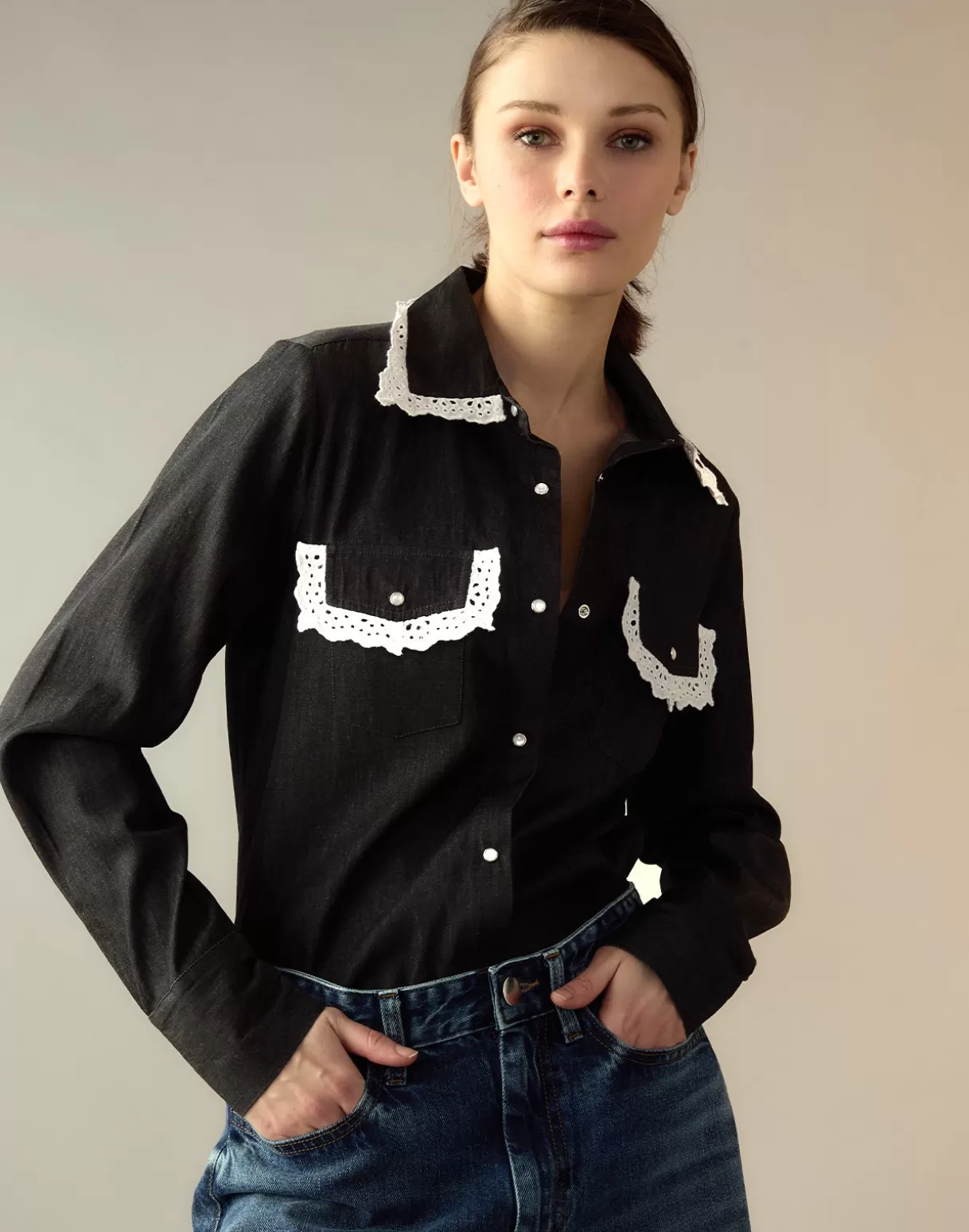 New Not My First Rodeo Denim Shirt TOPS