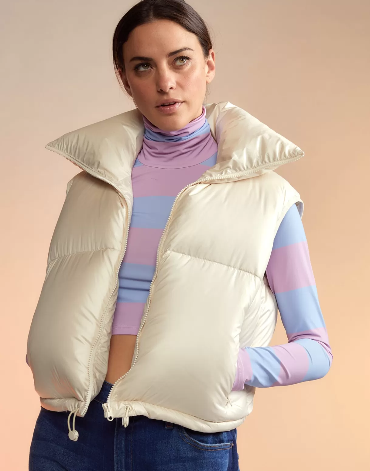 Online Nylon Puffer Vest SNOW | JACKETS & COATS