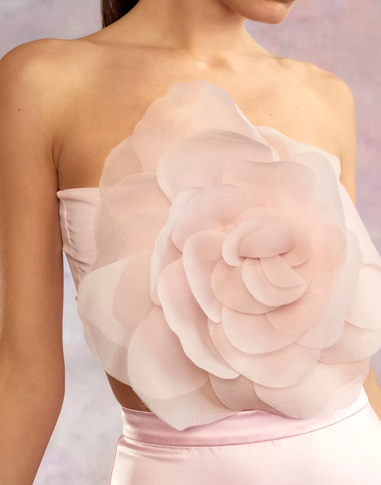 Clearance Organza Flower Bandeau Top TOPS