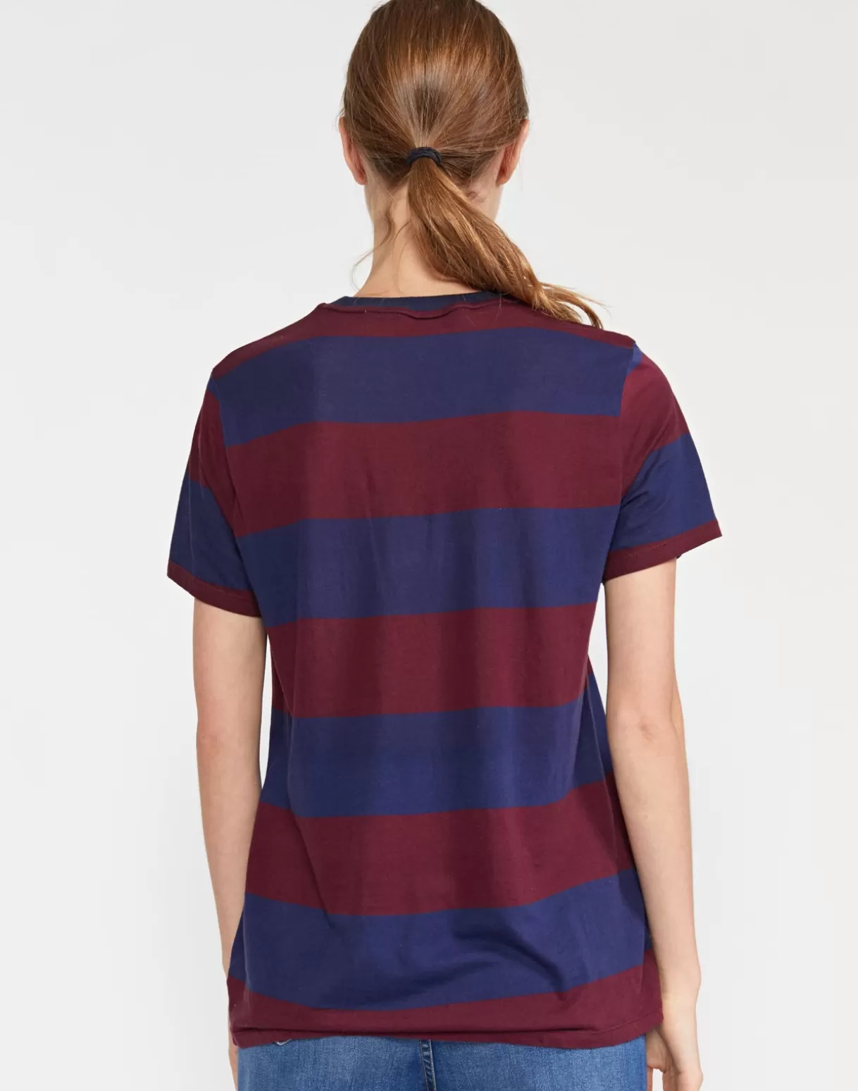 Cheap Printed Stripes Tee TOPS