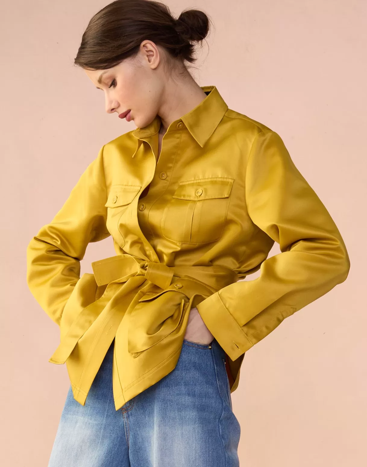 Sale Satin Safari Jacket JACKETS & COATS | TOPS