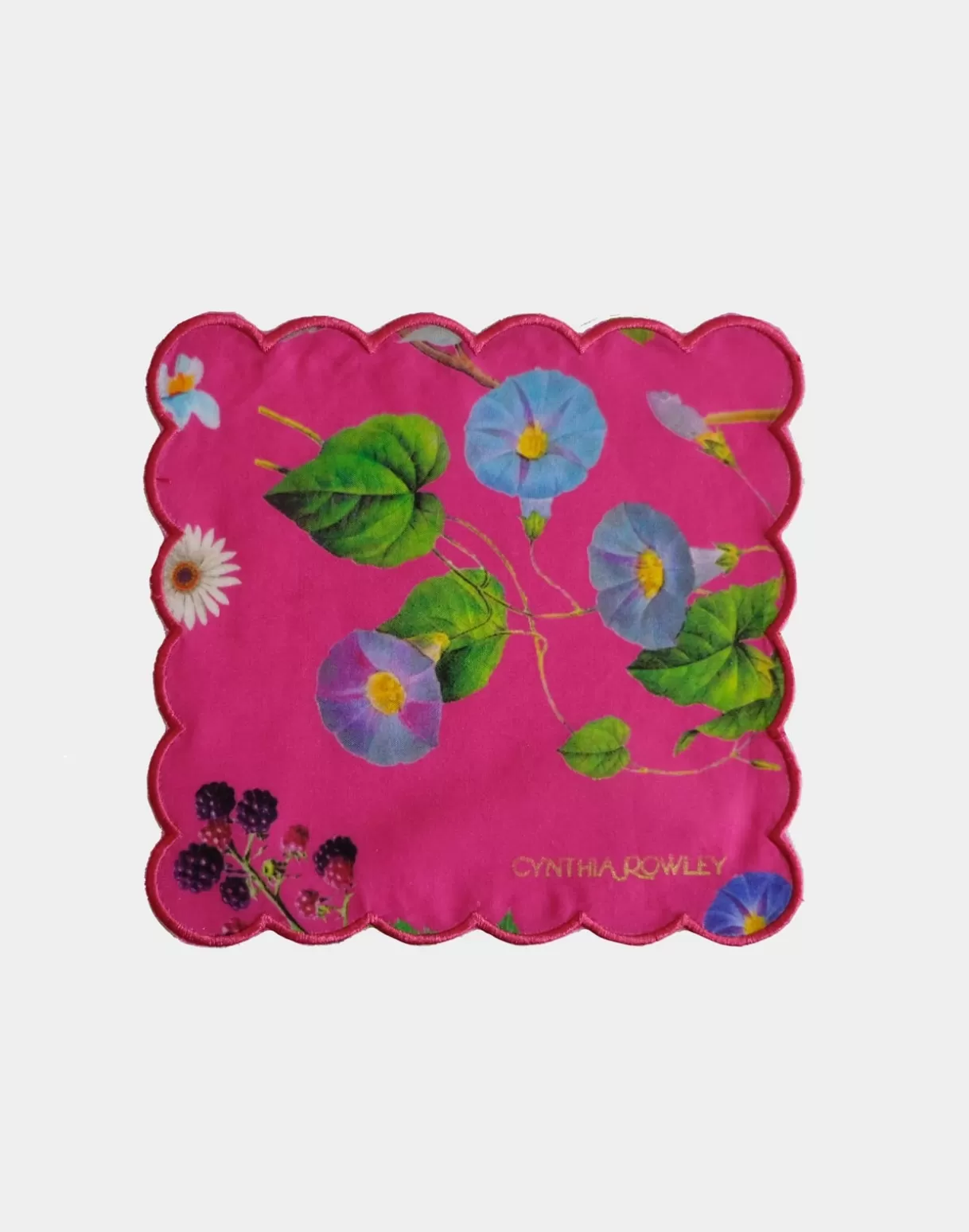 New Scallop Embroidered Edge Cocktail Napkin HOME