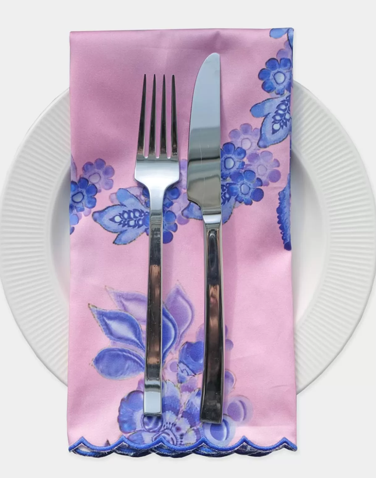 Best Scallop Embroidered Edge Dinner Napkin HOME