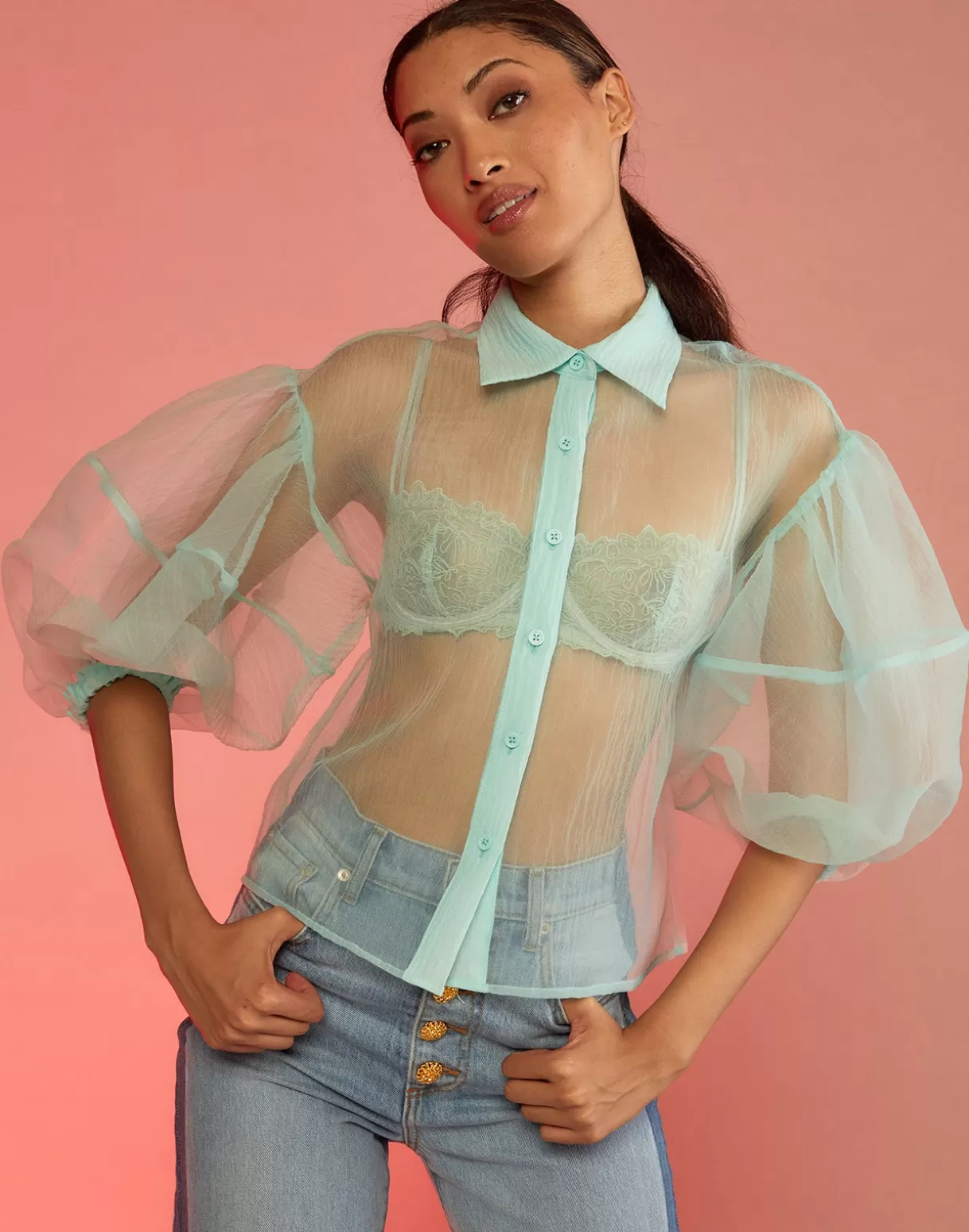 Outlet Sheer Bliss Blouse TOPS