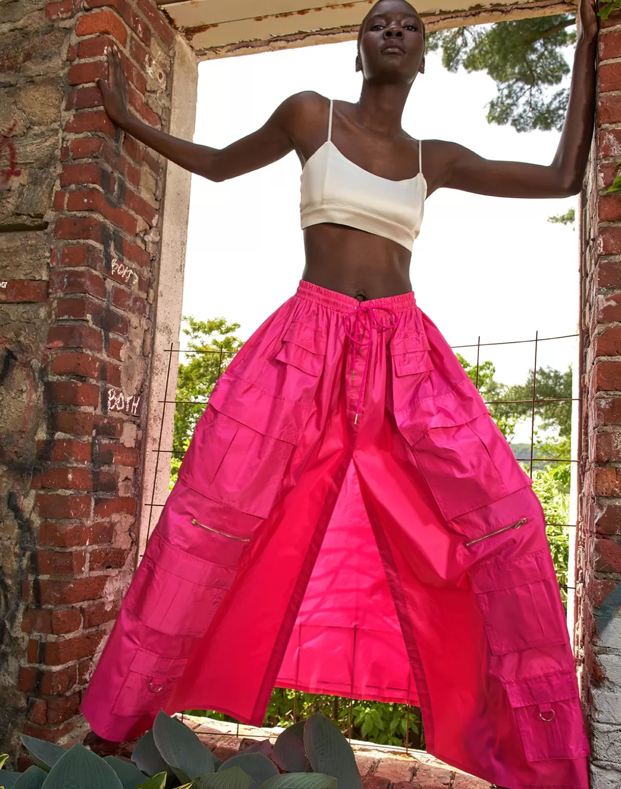 Discount Taffeta Cargo Skirt BOTTOMS