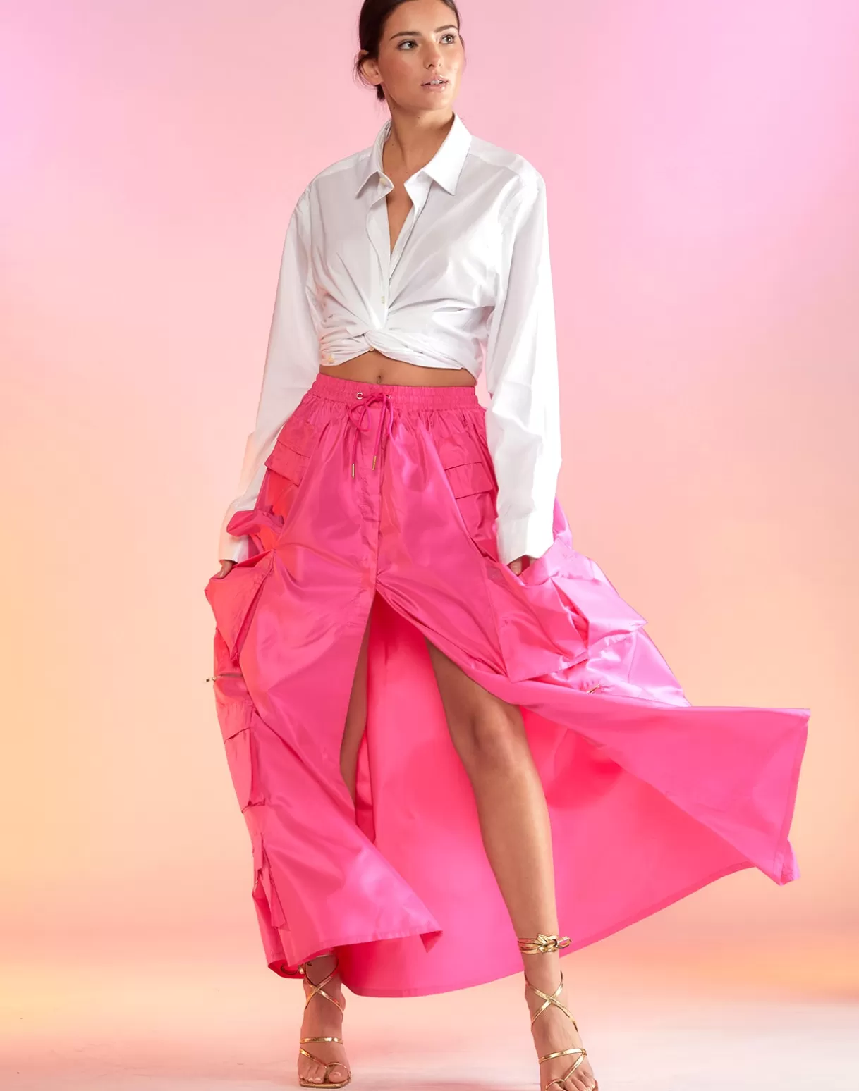 Discount Taffeta Cargo Skirt BOTTOMS