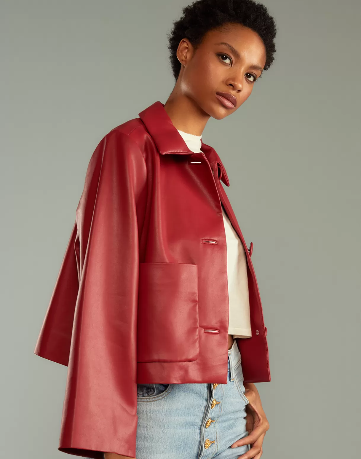 Flash Sale Vegan Leather Jacket JACKETS & COATS