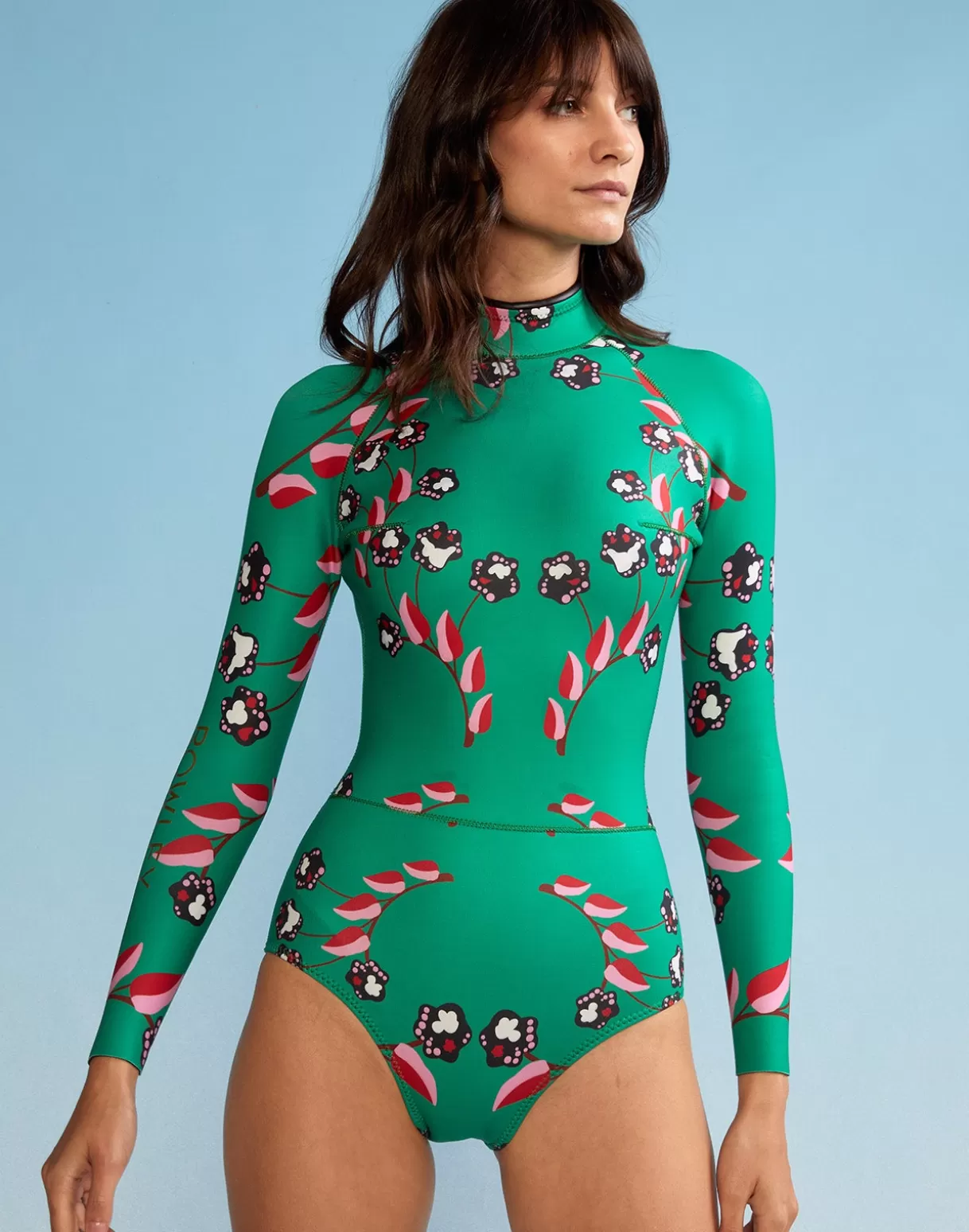 Cheap Vine Floral High Cut Wetsuit SURF & SWIM