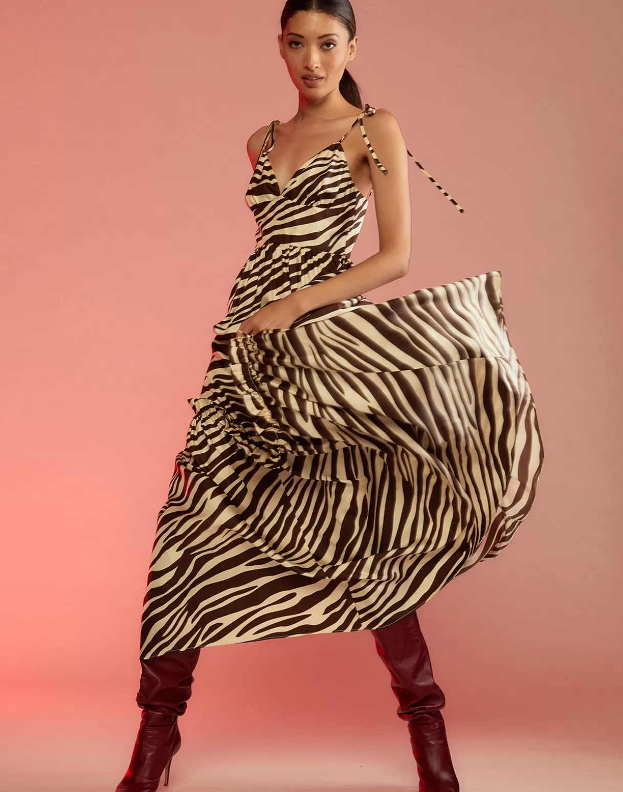 Online Wild Side Silk Dress DRESSES